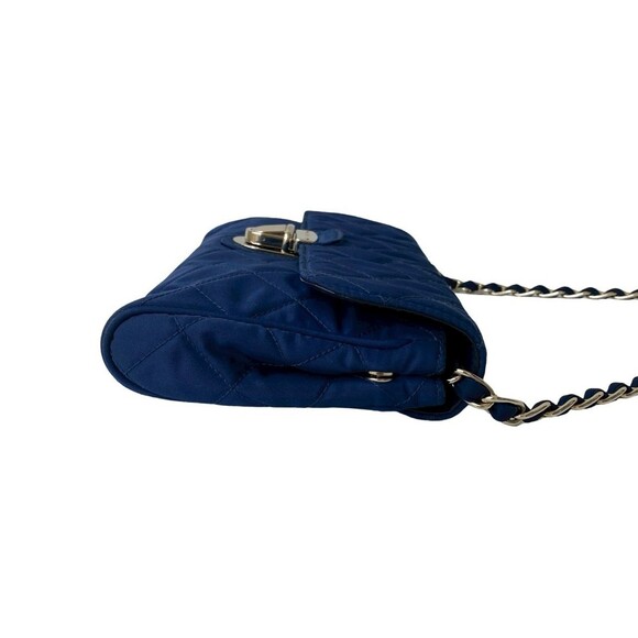 PRADA Blue Leather Saffiano Shoulder Bag - Picture 6 of 10